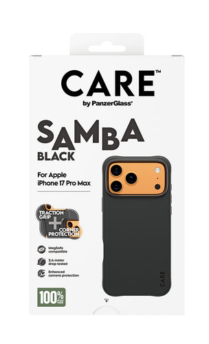 PanzerGlass CARE™ by ® Samba Case Black w. MagSafe iPhone 17 Pro Max mobile phone case