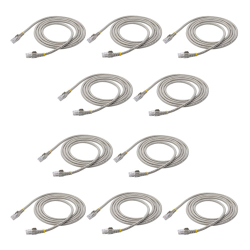 StarTech.com 1,8m CAT6 Ethernet Kabel - 10er Pack - Gigabit Netzwerkkabel - Grau