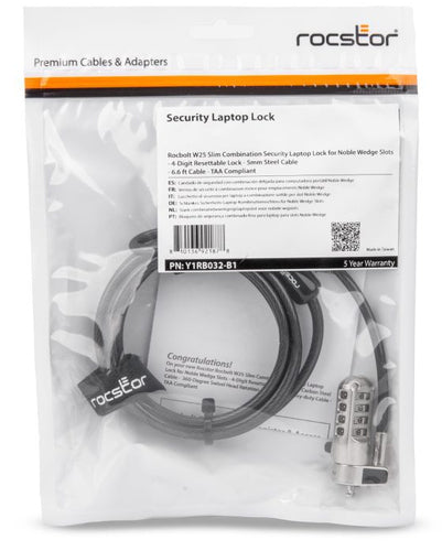 Rocstor Y1RB032-B1 cable lock