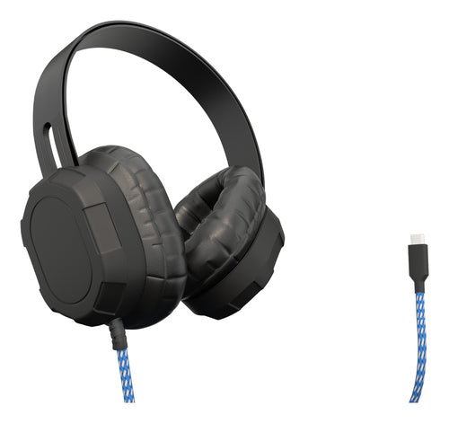 Wired Headset MAXCases USB-C Inline Volume Control Microphone Black