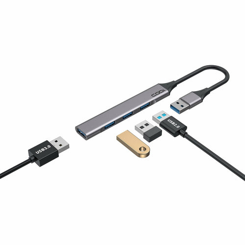 USB Hub CODi A01113 5000 Mbit/s USB 2.0 & 3.0 Silver