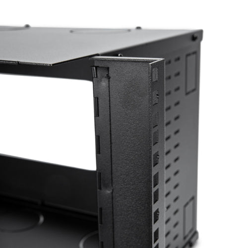 6HE Wandgehäuse 20kg Traglast Rackschienen Schwarz