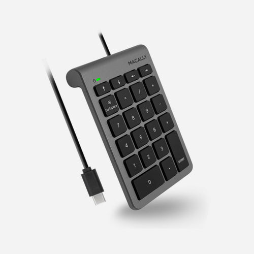 USB Numeric Keypad for Laptop/PC Macally UCNUMKEY22SG Black/Grey