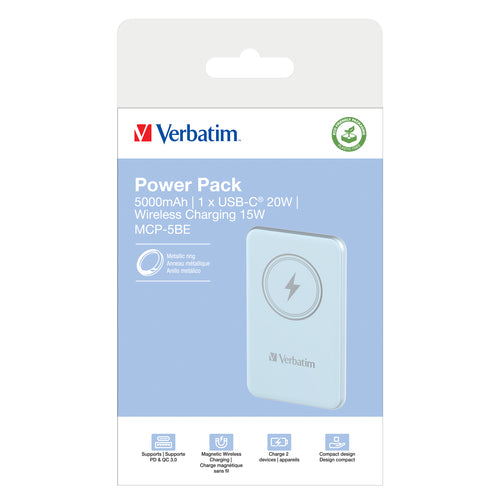 Wireless Power Bank Verbatim Charge 'n' Go 5000mAh Quick Charge 3.0
