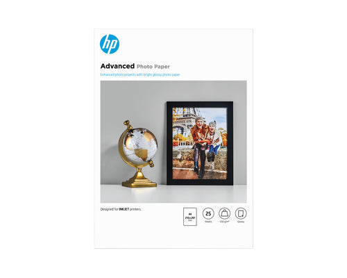 HP Advanced Glossy Photo Paper-25 sht/A4/210 x 297 mm