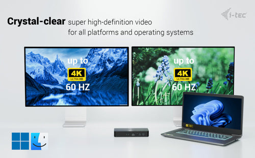 i-tec CAINTGDUAL4KDOCPDUK laptop dock/port replicator