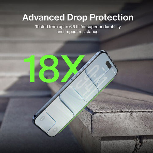 Belkin InvisiGlass Screen Protector for iPhone Air Anti-Bacterial Impact Resistant Transparent