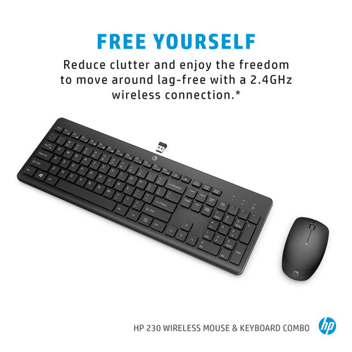HP 230 Wireless Mouse and Combo White keyboard