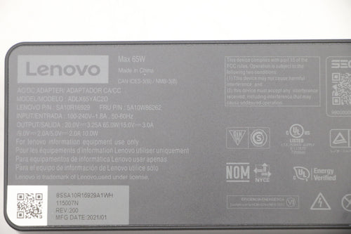 Lenovo 5A10W86262 65W Laptop-Netzteil für Innenräume – Zuverlässiges Ladegerät
