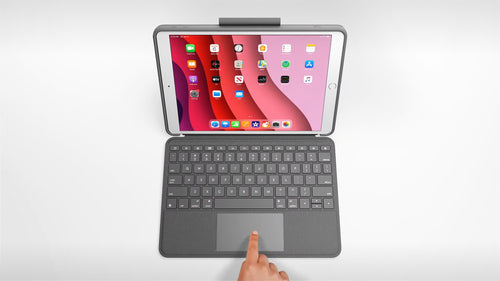 Logitech Combo Touch Tastatur QWERTZ mit Trackpad für Apple Geräte