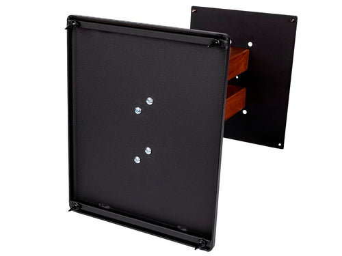 Monoprice Speaker Mount Steel Floor Stand Black Wood 60.9cm