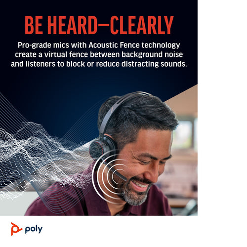 HP Poly Voyager Focus 2 Microsoft Teams Certified USB-C Headset