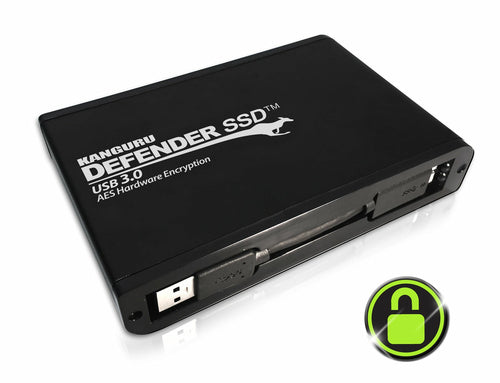 1 TB iStorage Kanguru Defender SSD USB 3.2 Gen 1 120 MB/s tragbarer Speicher
