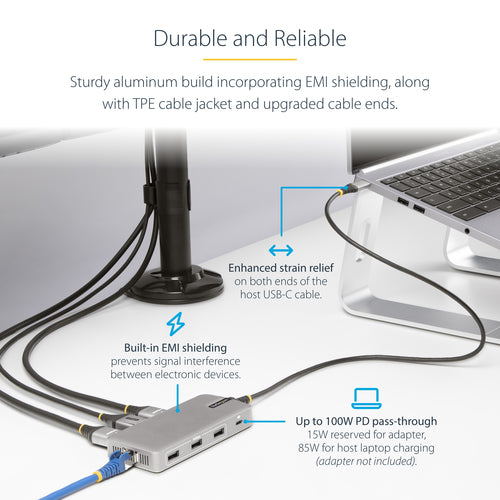 Laptop Dock StarTech.com 117B-USBC-MULTIPORT 3-Display 100W USB-C