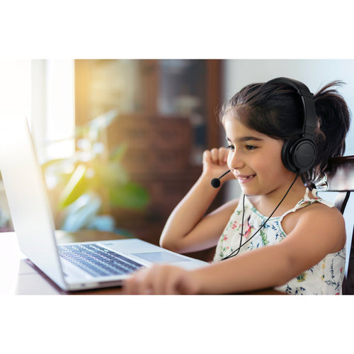 Kensington K33065WW Classic USB-A Headset – Kabelgebundenes Büro-Headset mit Mikrofon und Lautstärkeregler – Schwarz