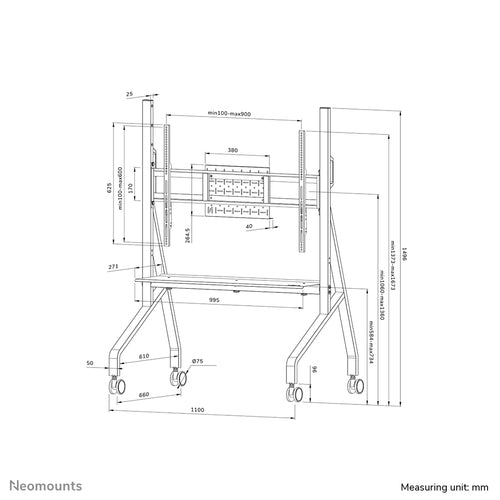 Neomounts FL50-525WH1 multimedia cart/stand