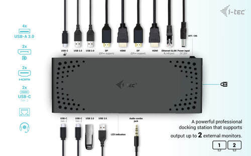 i-tec CADUA4KDOCKPDL2UK laptop dock/port replicator