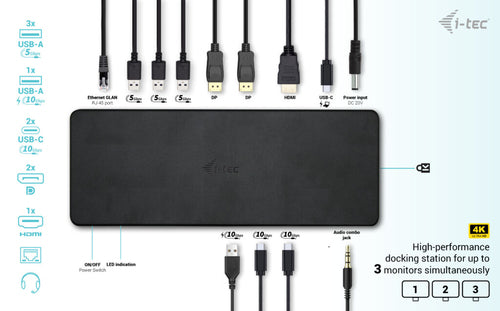 i-tec C31TRIPLEDOCKPDPRO2UK laptop dock/port replicator