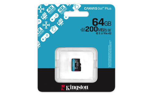 64GB microSDXC Canvas Go Plus Gen4 200R A2 U3 Class 10 High-Speed
