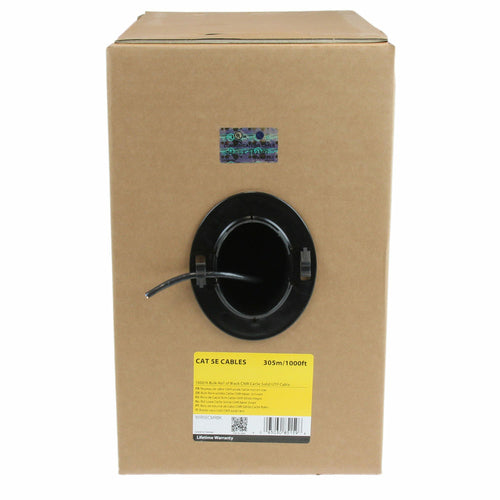 Ethernet Cable StarTech.com WIR5ECMRBK Cat 5e 1000 ft Solid Copper CMR