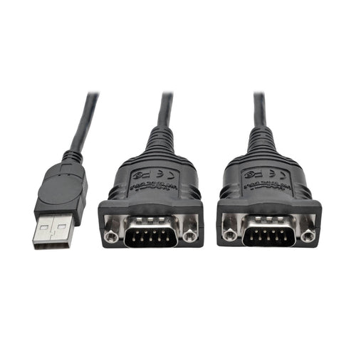 Tripp Lite 2-Port USB to DB9 Serial FTDI Adapter Cable 6ft