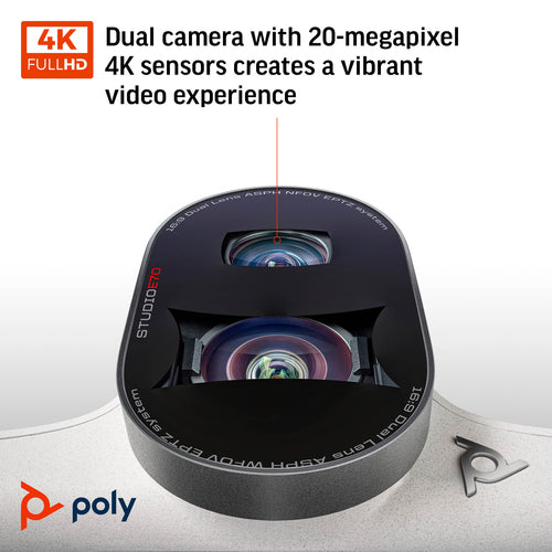 HP Poly Studio E70 Smart Camera 20MP 4K Ultra HD 3840x2160 7.3x Zoom