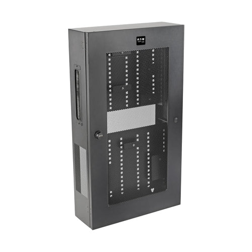 3U Wall-Mount Rack Cabinet Adjustable Equipment Brackets 68kg Capacity Black