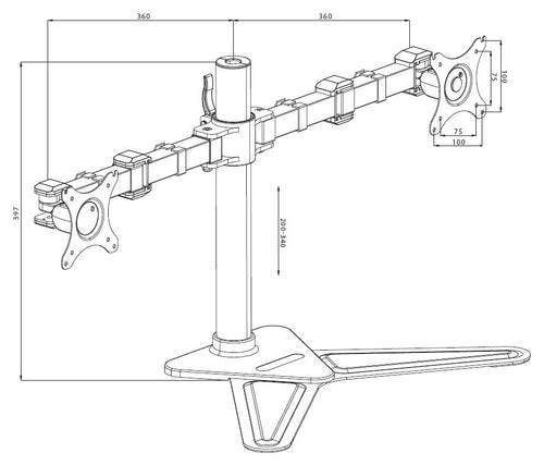 iiyama DS1002D-B1 monitor mount / stand