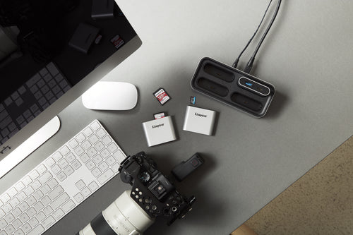 Kingston Technology Workflow microSD Reader - USB 3.2 Dual-Slot - UHS-II - Black/Silver