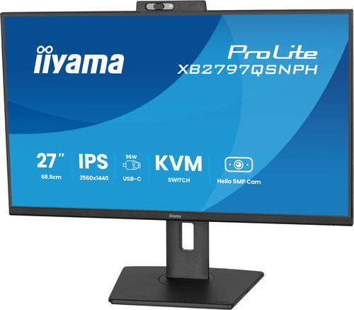 iiyama ProLite XB2797QSNPH-B1 27IN IPS LCD 4MS 2560X1440 350CD/M2 HDMI/DP/USB 2 computer monitor