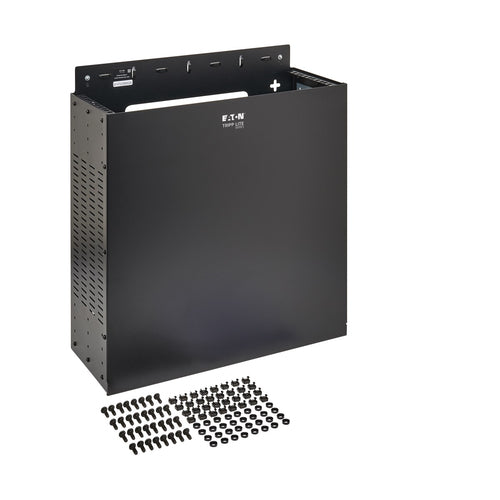 Vertikal montiertes 4U Mini-Rack-Gehäuse aus schwarzem Stahl zur Wandmontage