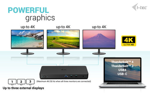 i-tec C31TRIPLEDOCKPDPRO2UK laptop dock/port replicator