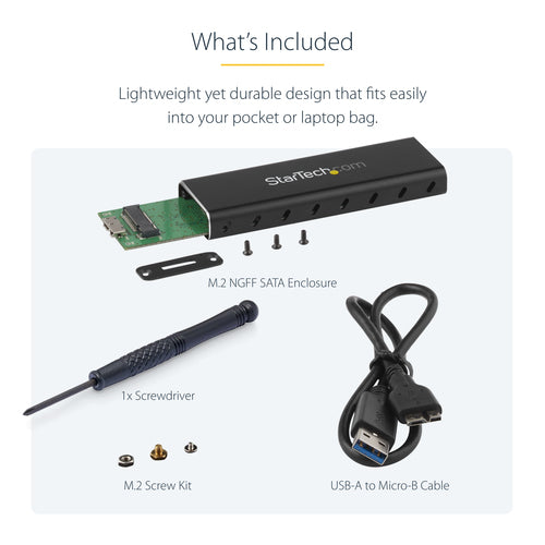 StarTech.com SM2NGFFMBU33 storage drive enclosure