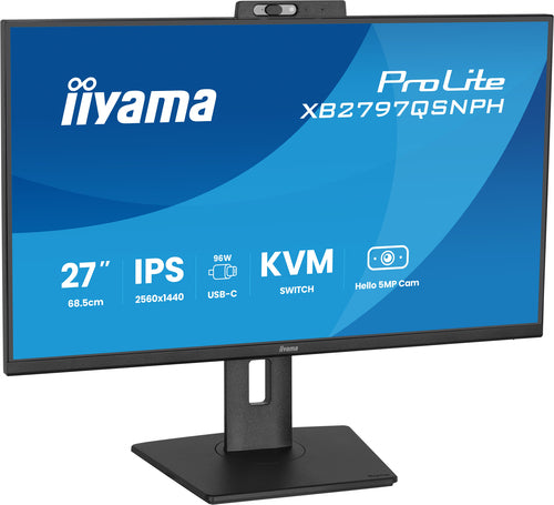 iiyama ProLite XB2797QSNPH-B1 27IN IPS LCD 4MS 2560X1440 350CD/M2 HDMI/DP/USB 2 computer monitor