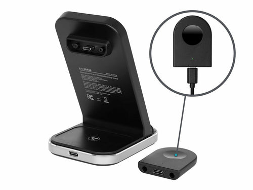 3 in 1 Wireless Charging Station for iPhone, Apple Watch, AirPods - Monoprice Quick Charge 3.0, USB, Indoor