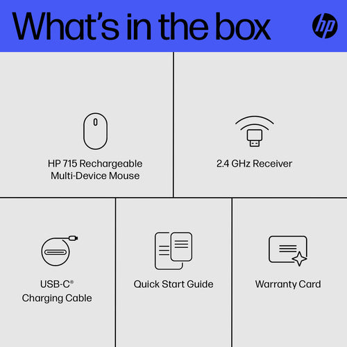 HP 715 Rechargeable Multi-Device Bluetooth mouse