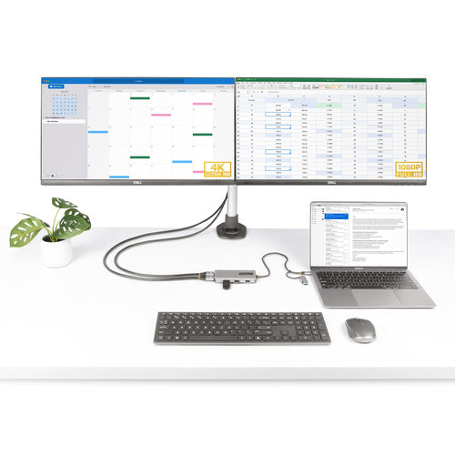Laptop Dock StarTech.com 167B-USBC-MULTIPORT USB-C Dual HDMI 4K 3x USB-A - 167B-USBC-MULTIPORT
