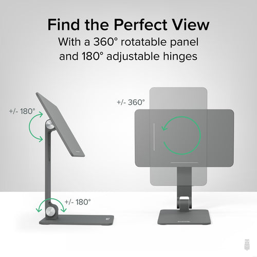 Plugable Technologies AMS-STAND11 Magnetic Tablet Holder - 360° Rotating Stand for iPad Pro & Air