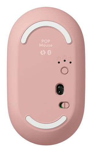Wireless Logitech POP ICON COMBO Keyboard & Mouse Bluetooth Scissor Key Switch QWERTY Rose