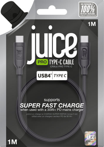 Juice JUI-CABLE-TYPEC-4.0-1M-RND-ECO-BLK USB cable