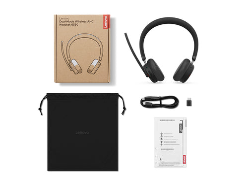 Kabelloses Headset Lenovo 6550 Büro Call Center 20-20000 Hz 165g Schwarz