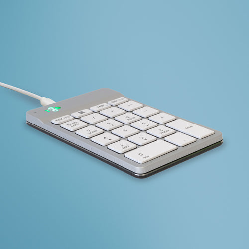 R-Go Tools RGOCONMWDWH Kabelgebundenes ergonomisches Nummernfeld – USB-Anschluss, Weiß