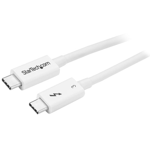 StarTech Thunderbolt 3 Cable 0.5m - 40Gbps - White - USB & DisplayPort Compatible