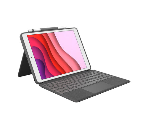 Logitech Combo Touch Tastatur QWERTZ mit Trackpad für Apple Geräte