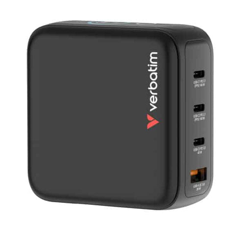 Verbatim 140W Mini GaN Charger with Display