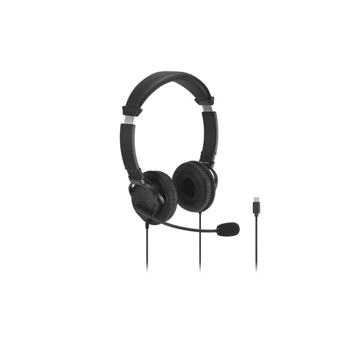 Kensington Classic EQ USB-C kabelgebundenes Headset mit Mikrofon und Lautstärkeregler für Anrufe und Musik