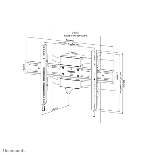 Neomounts WL30S-910BL16 TV mount/stand