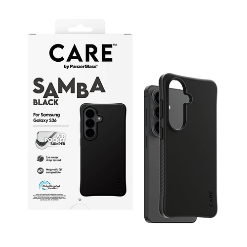 PanzerGlass CARE™ by ® Samba Case Black w. Qi Samsung Galaxy S26 mobile phone case