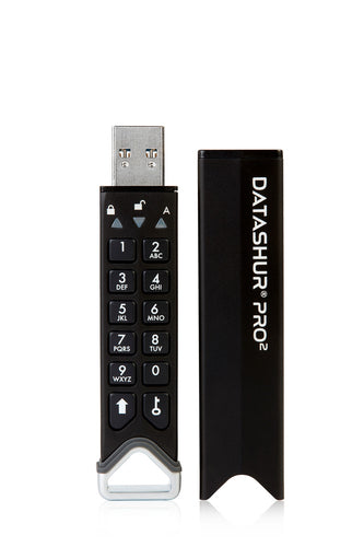 iStorage datAshur PRO2 8GB sicherer USB-Stick - FIPS 140-2, AES-XTS 256-Bit-Verschlüsselung