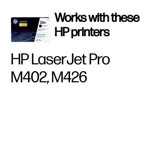 HP 26X High Yield Black Original LaserJet toner cartridge